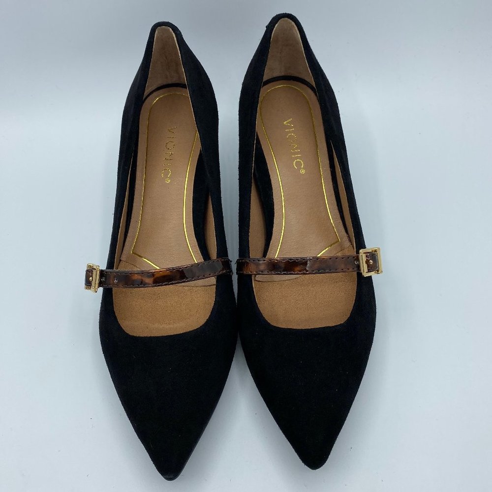 BRAND NEW Vionic Minnie heel in BLACK SUEDE - Picture 2 of 5